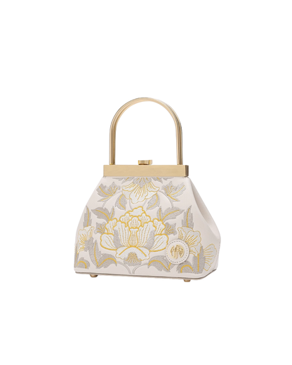 Tang Imperial 23 Embroidered Blossoms Top-Handle Bag
