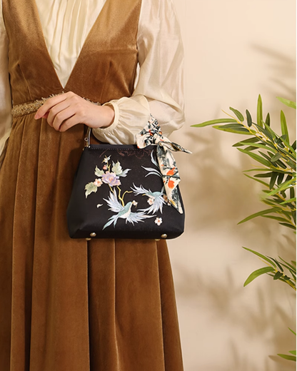 Tang Bloom Magnolia Top-Handle Bag