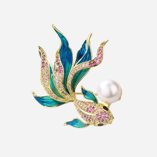 Rising Koi Brooch