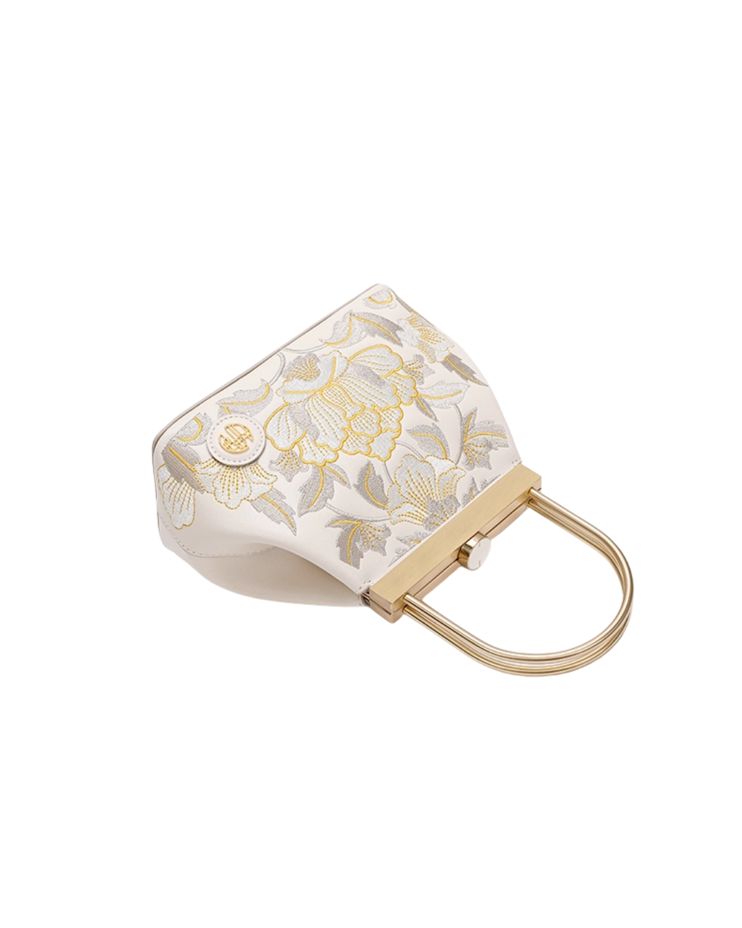 Tang Imperial 23 Embroidered Blossoms Top-Handle Bag