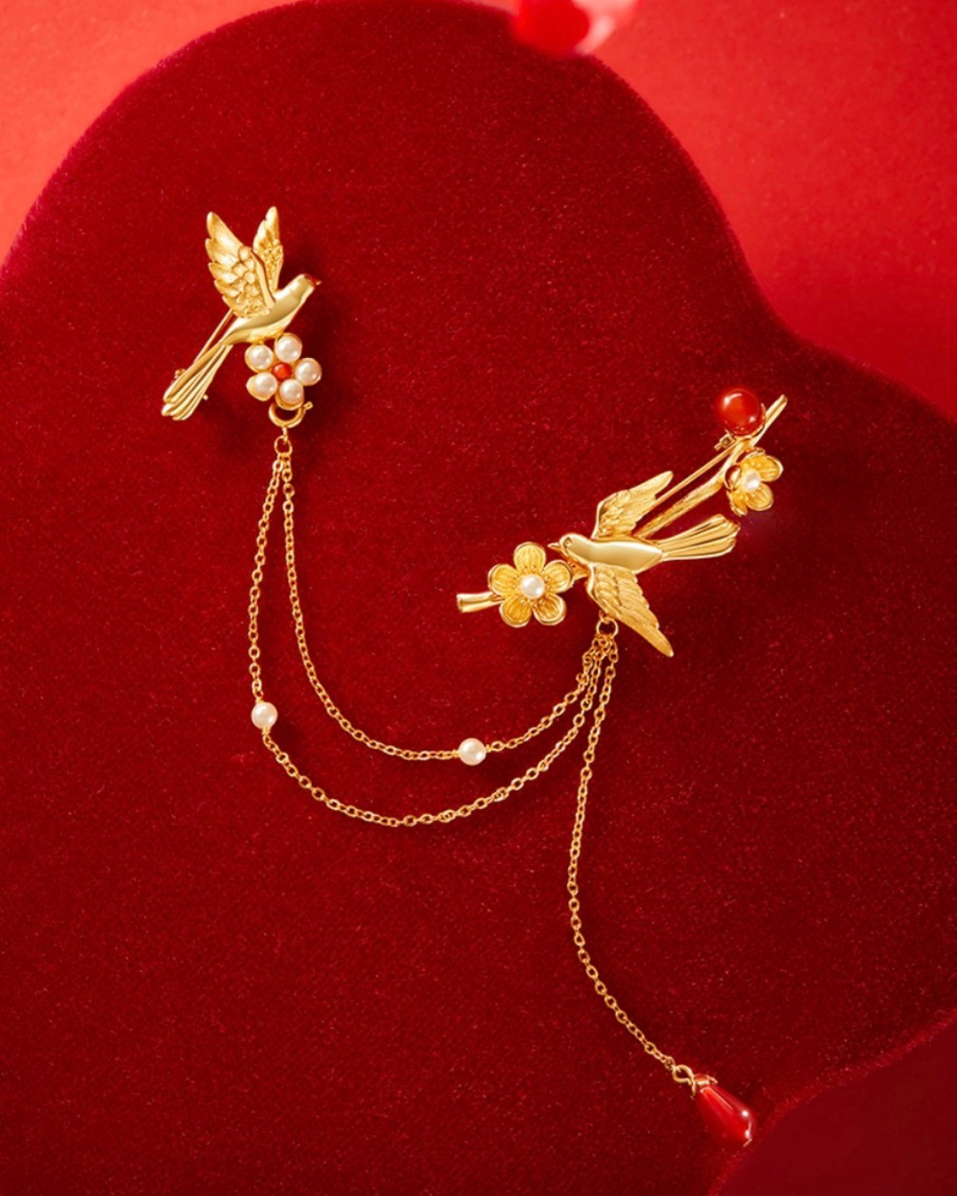 Plumrise Brooch