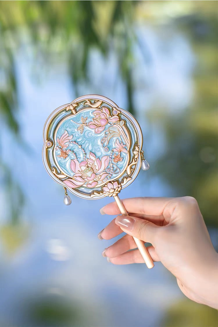 Lotus Emerging from Clear Water Mirror