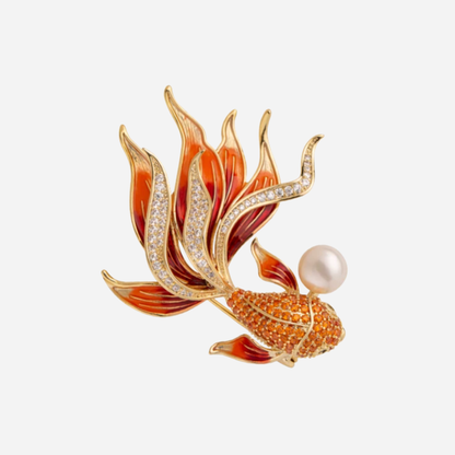 Rising Koi Brooch
