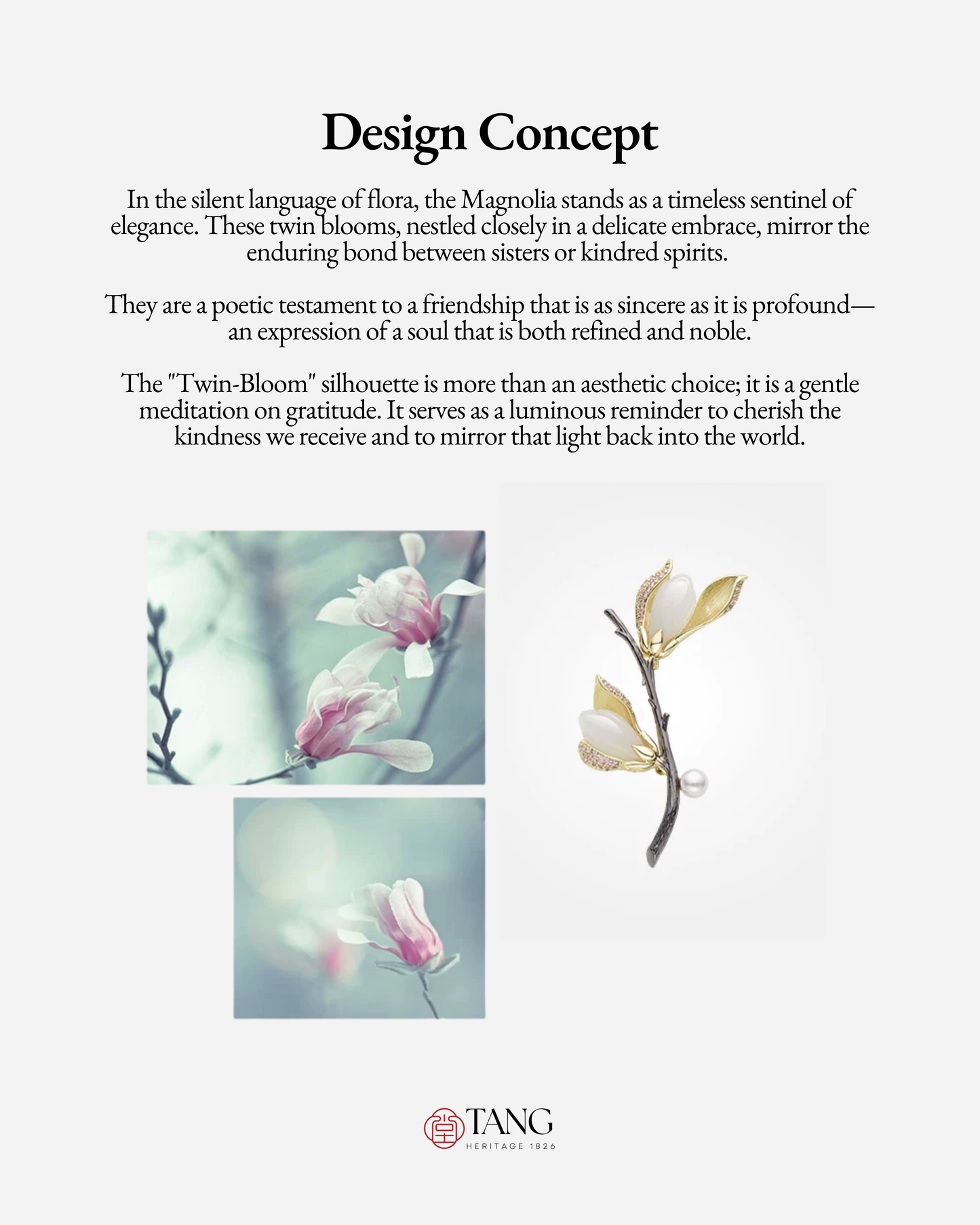 Twin Magnolia Brooch