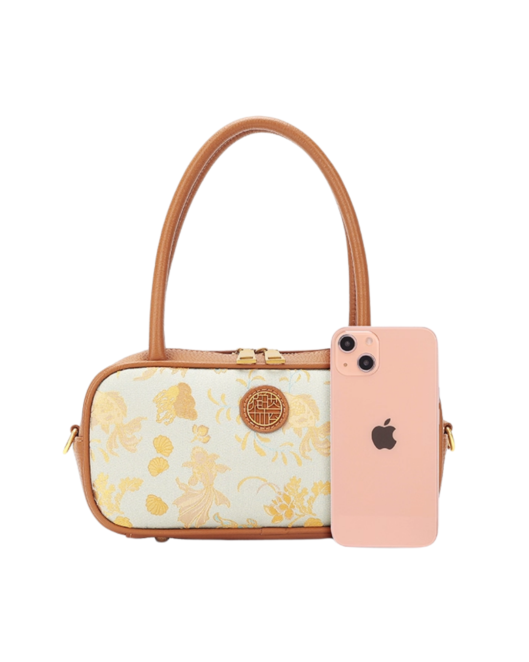 Tang Red 25 Gold Song Brocade Shoulder Bag