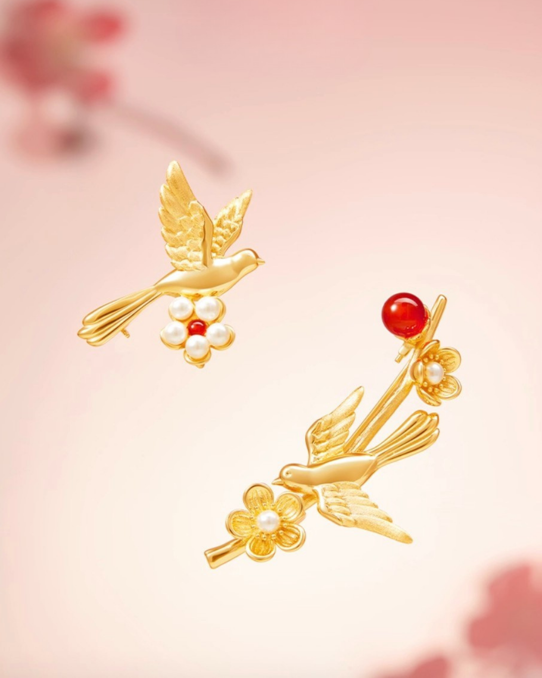 Plumrise Brooch
