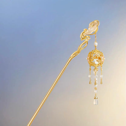 Moon Rabbit Among Clouds Hairpin