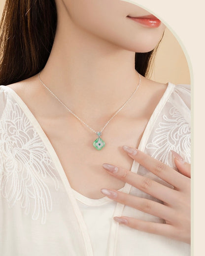 Mountain Mist African Jade Lucky Clover Jewellery Set