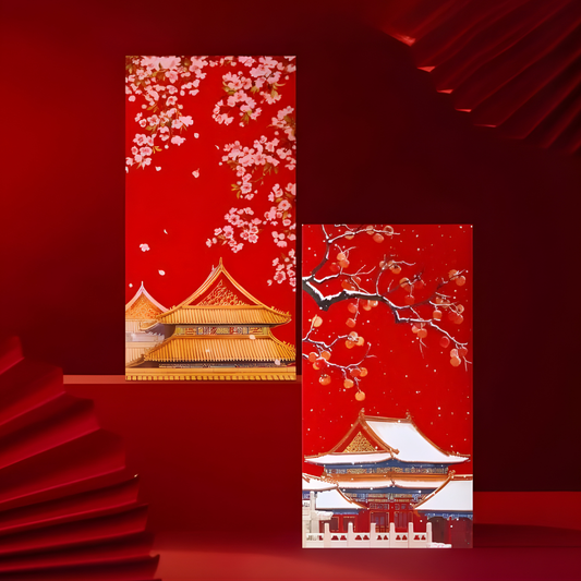 Blossoms Over Palace Red Envelope