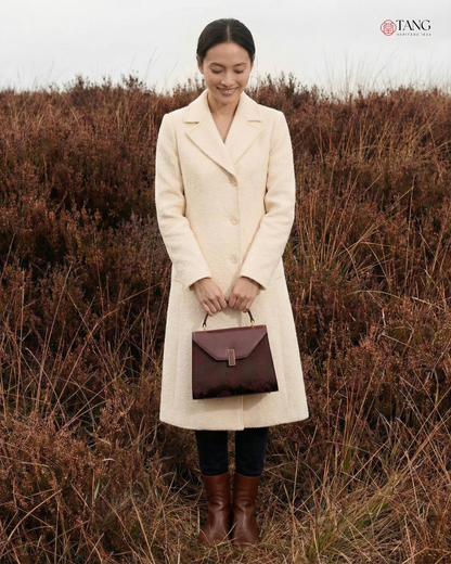 Tang Imperial 27 Cloud Silk Peony Top-Handle Bag