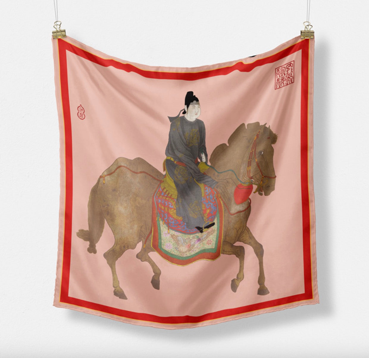 "Lady of the State of Wei" Heritage Artwork Silk Scarf
