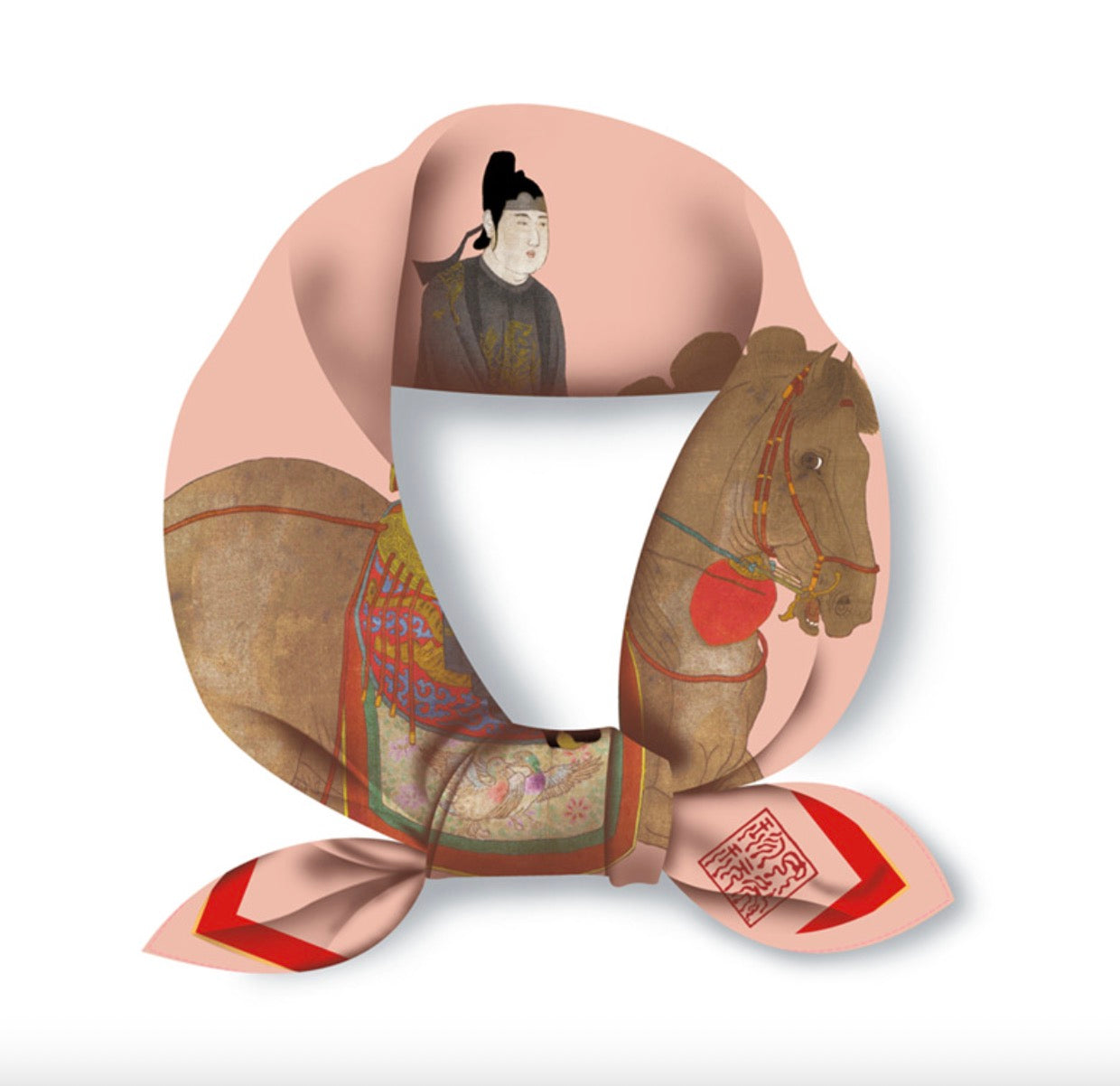 "Lady of the State of Wei" Heritage Artwork Silk Scarf