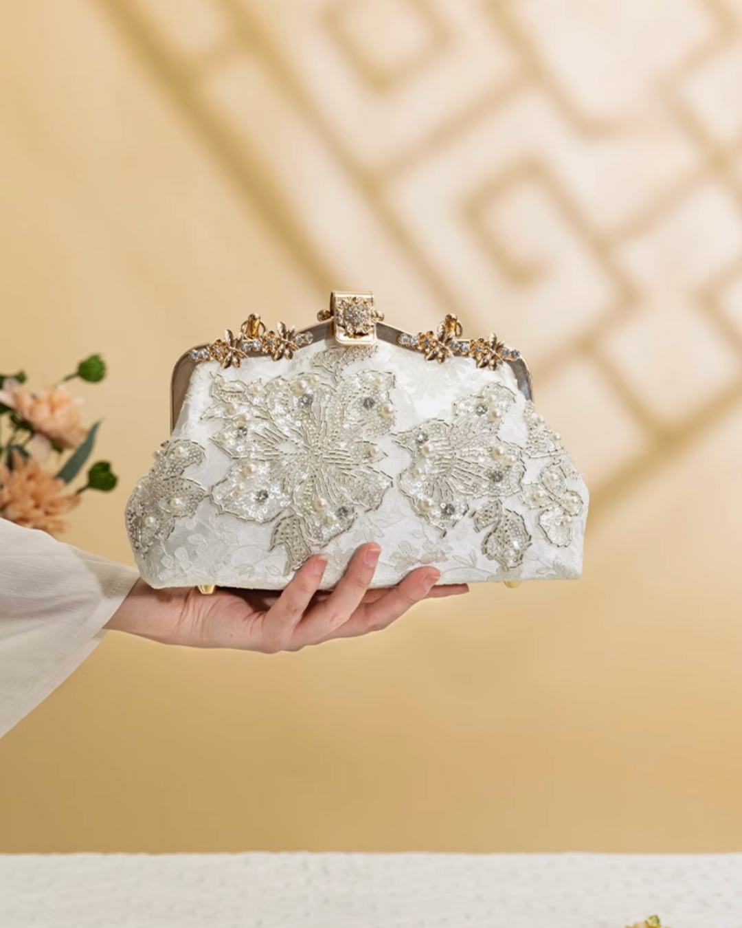 Tang Bloom Camellia Clutch