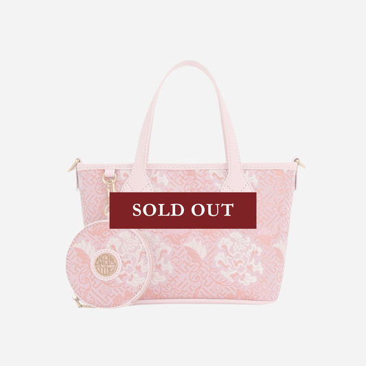 Tang Red 27 Pink Song Brocade Bucket Bag