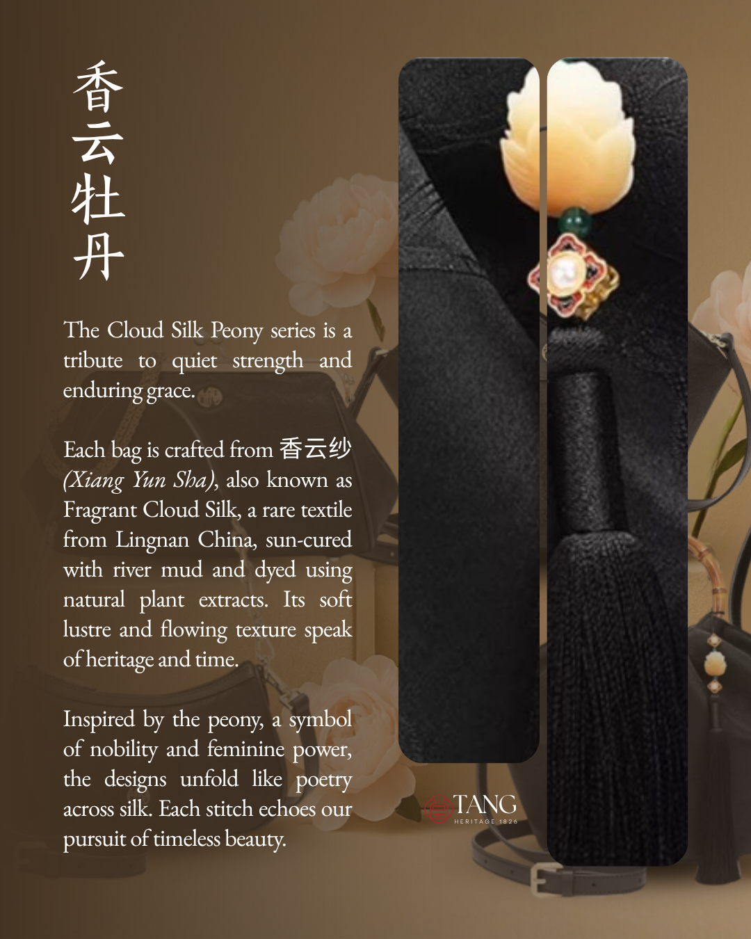 Tang Imperial 23 Cloud Silk Peony Clutch