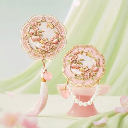 Peach and Plum in Bloom Mirror