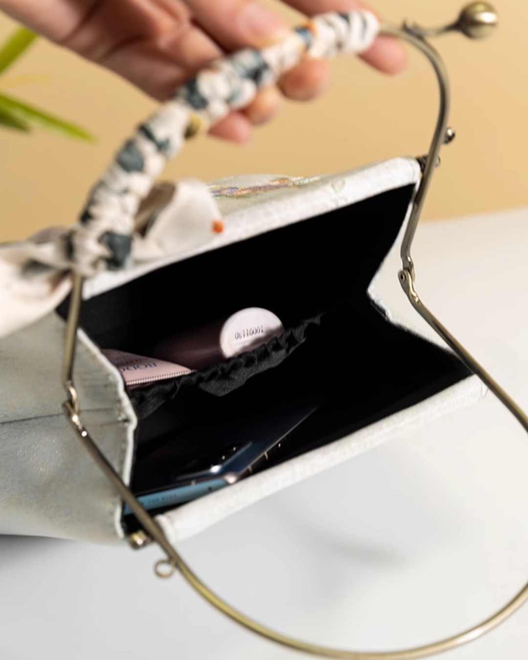 Tang Bloom Magnolia Top-Handle Bag