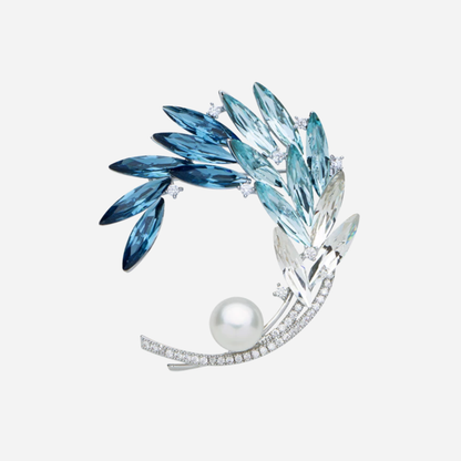 Moonlit Wave Brooch