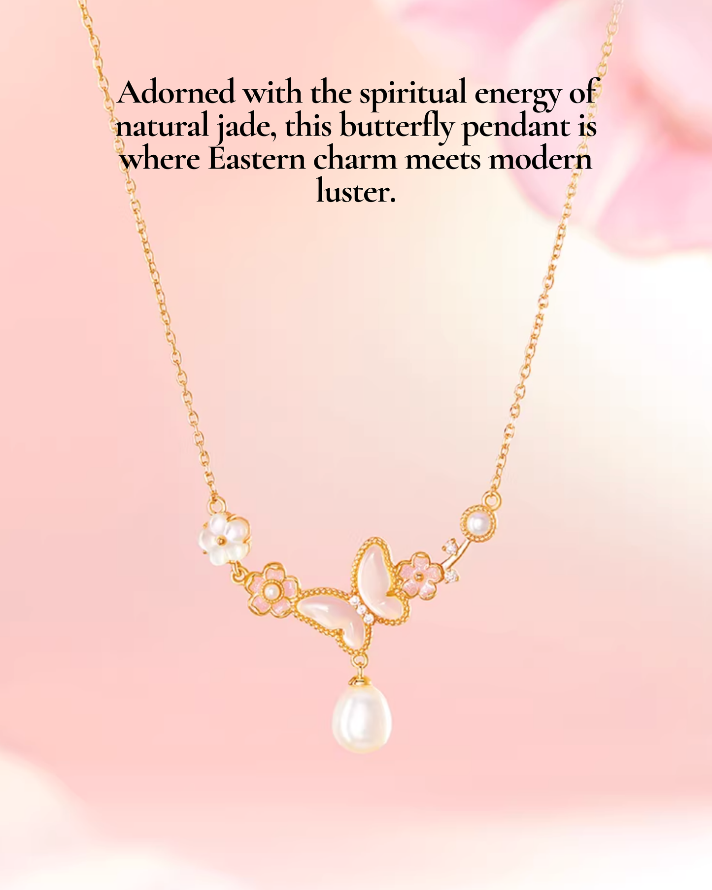 Butterfly Bloom Pearl Jewellery Set