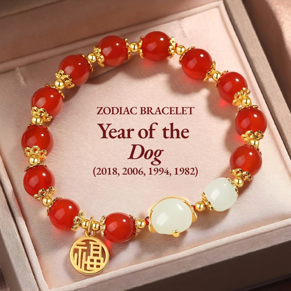Blessing of Zodiac Red Agate Bracelet