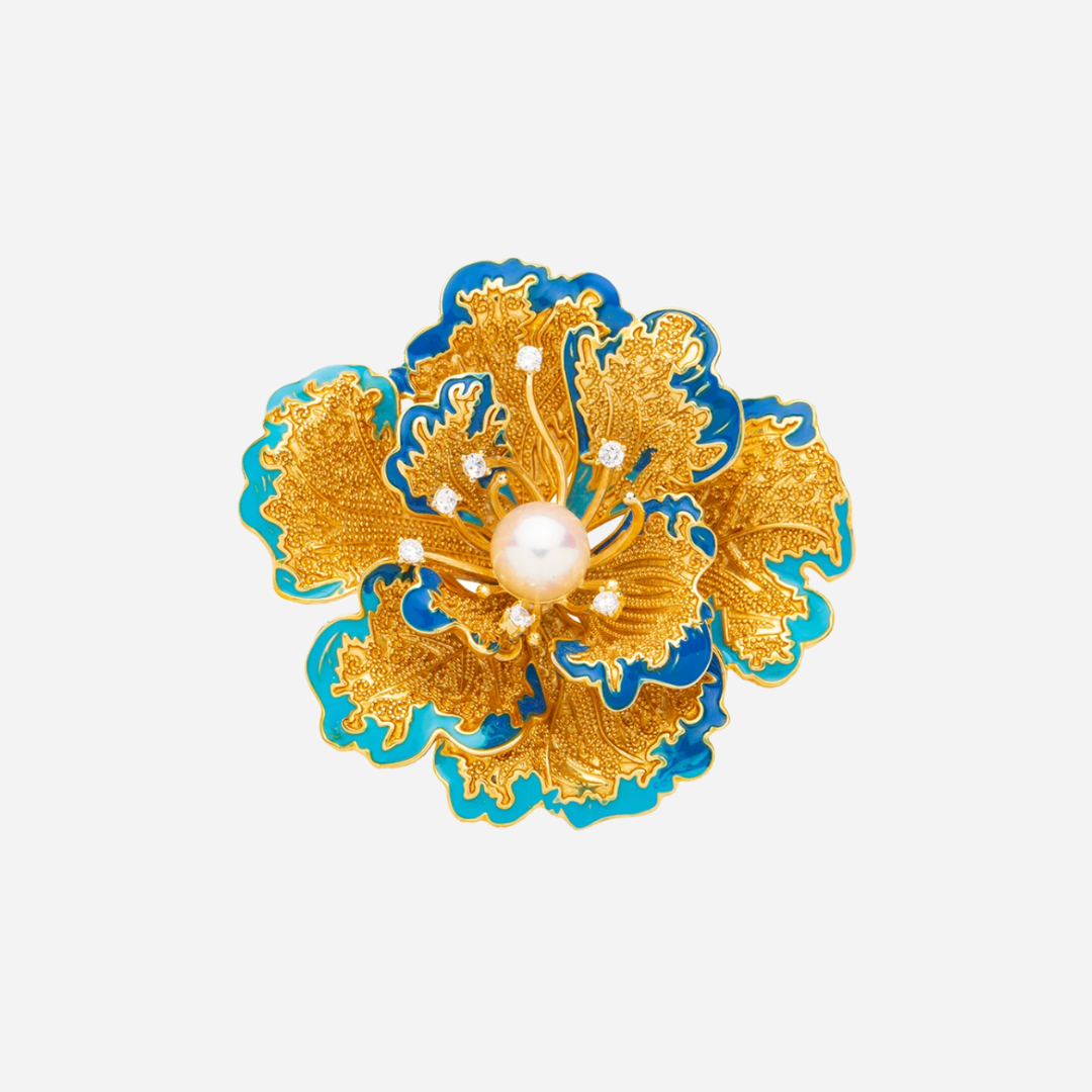 Lunar Grace Peony Brooch