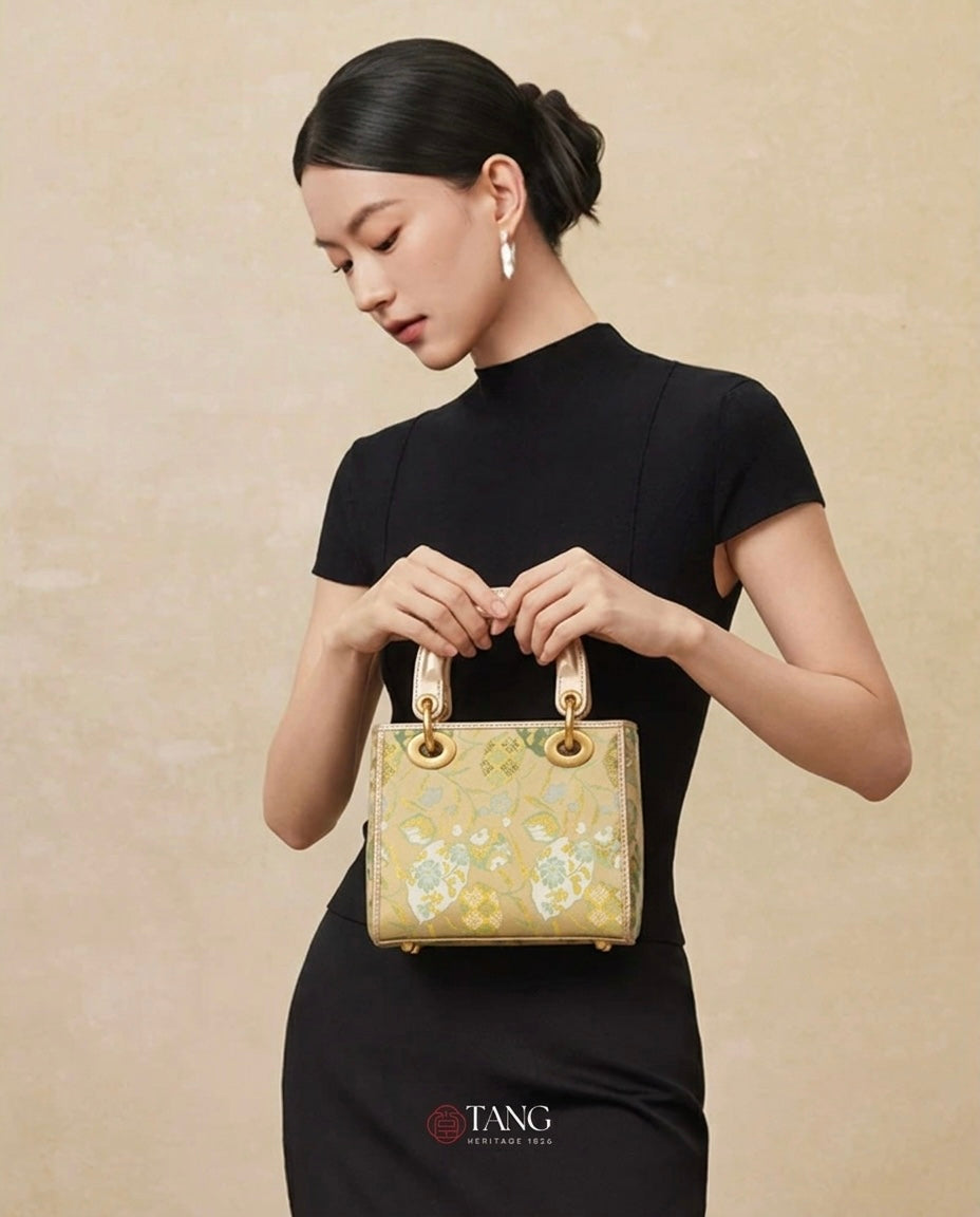Tang Gold 17 Gilded Vines Song Brocade Bag
