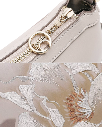 Tang Imperial 23 Embroidered Peony Bloom Shoulder Bag