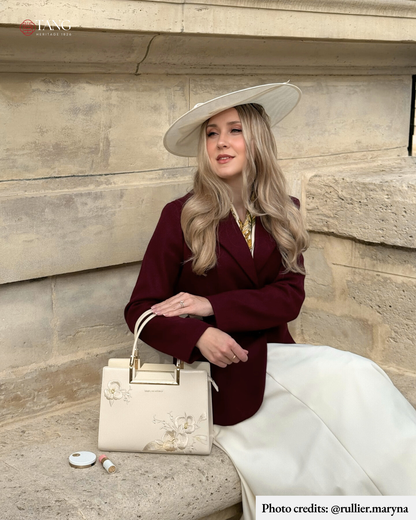 Tang Red 28 Embroidered Orchid Tote