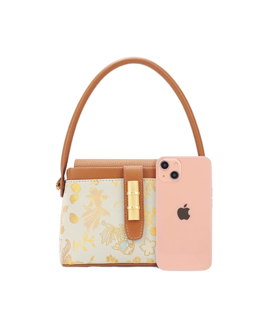 Tang Red 25 Gold Song Brocade Messenger Bag