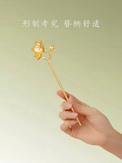 Magnolia Flower Goddess Hairpin