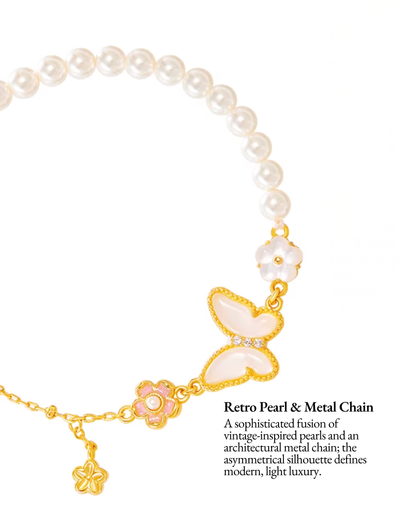 Butterfly Bloom Pearl Jewellery Set