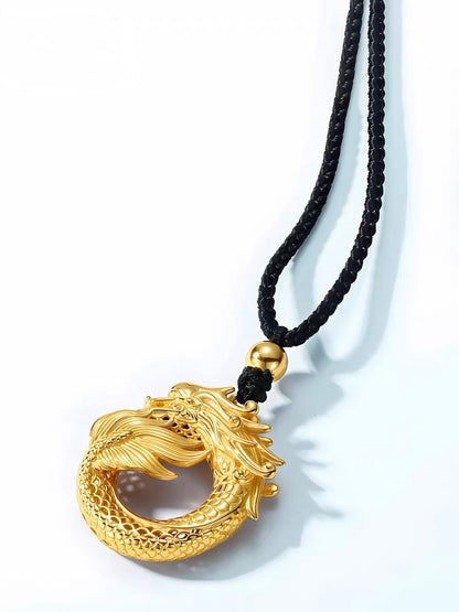 Sovereign Dragon Fortune Ring Pendant Necklace