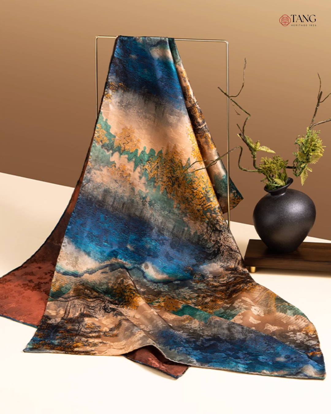 Dreamscape Cloud Silk Mulberry Scarf