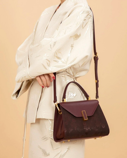 Tang Imperial 27 Cloud Silk Peony Top-Handle Bag