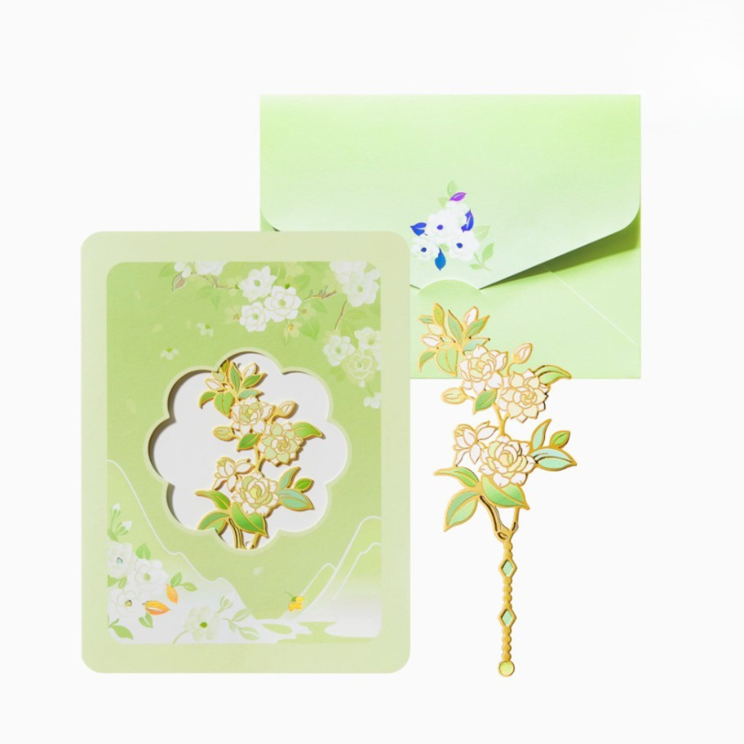 Blossom Wishes Greeting Card & Bookmark Set