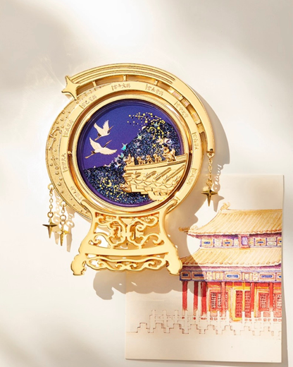 Celestial Crane Fridge Magnet