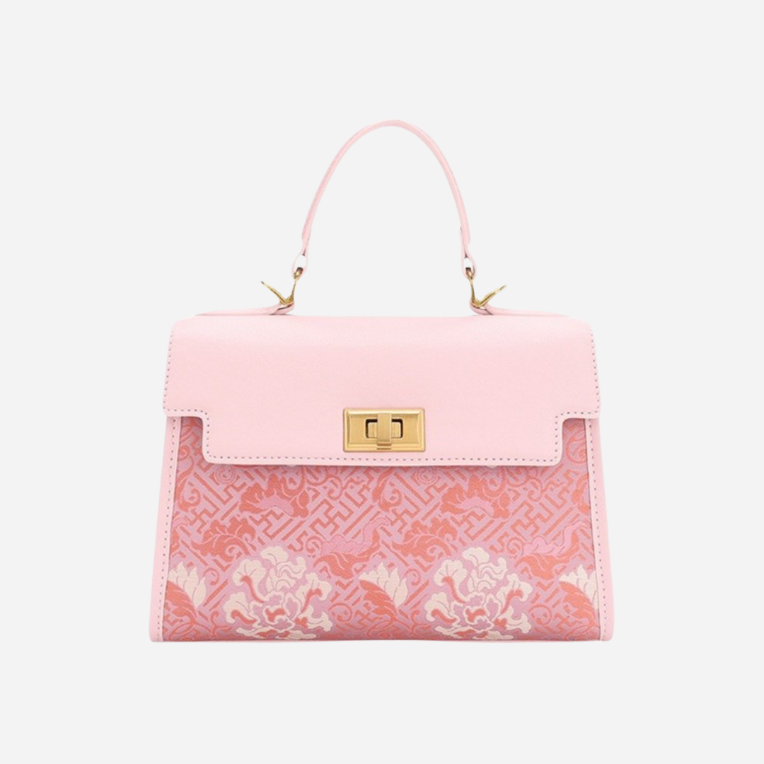 Tang Red 29 Pink Song Brocade Tote