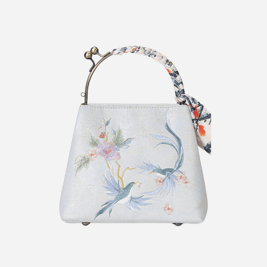Tang Bloom Magnolia Top-Handle Bag