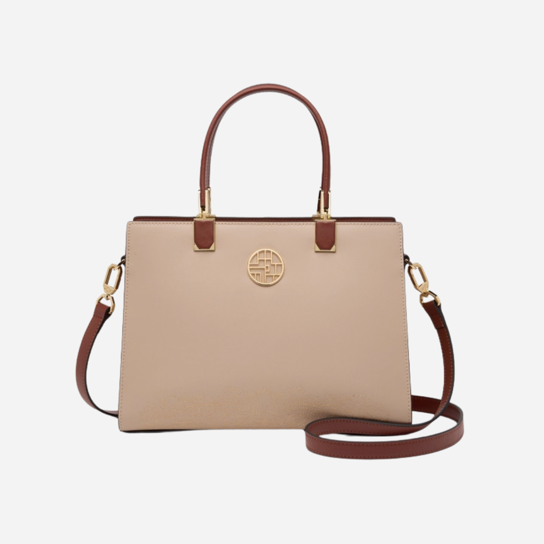 Tang Red 28 Crescent Regal Tote