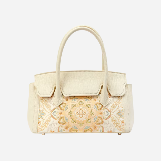 Tang Red 25 Embroidered Treasure Floral Short Tote