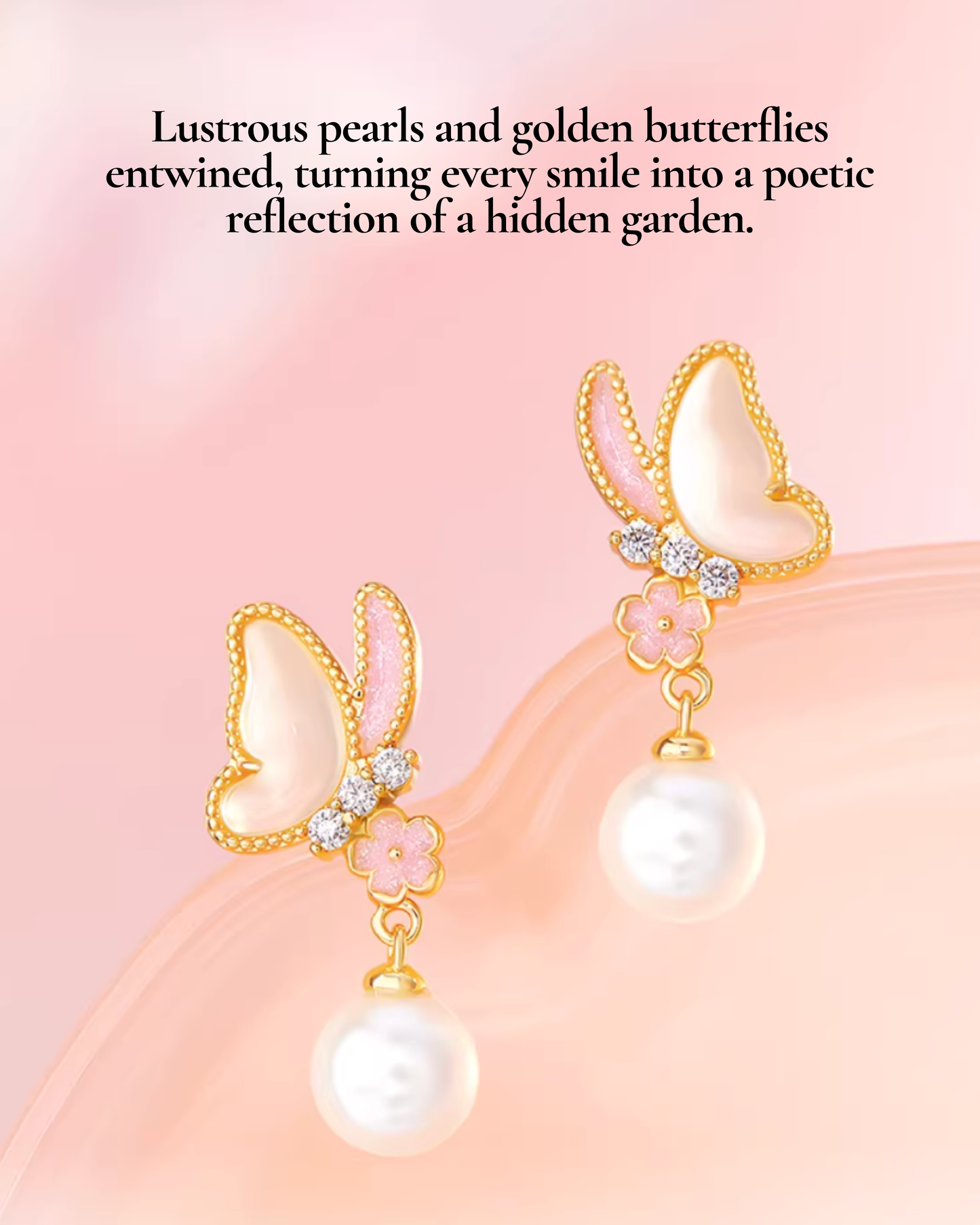 Butterfly Bloom Pearl Jewellery Set