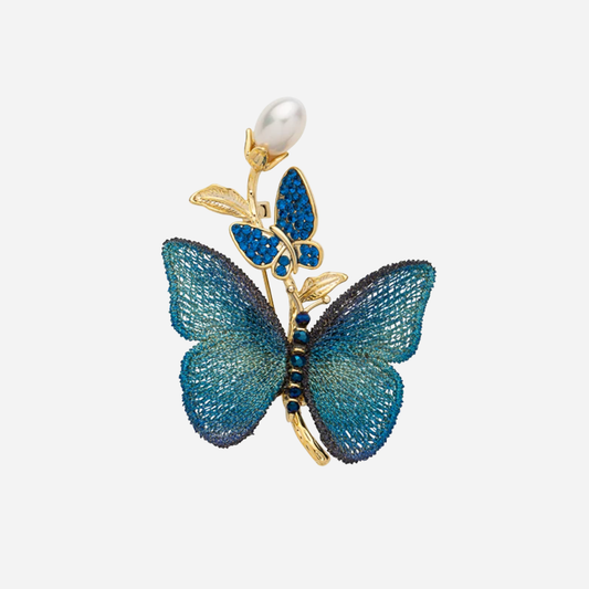 Teal Reverie Butterfly Brooch