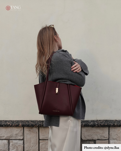 Tang Red 30 Empress Crescent Tote