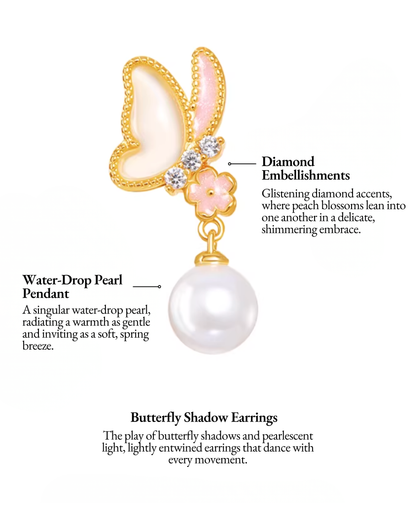 Butterfly Bloom Pearl Jewellery Set