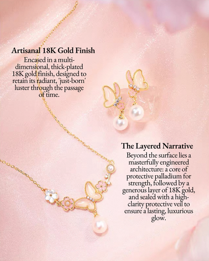 Butterfly Bloom Pearl Jewellery Set