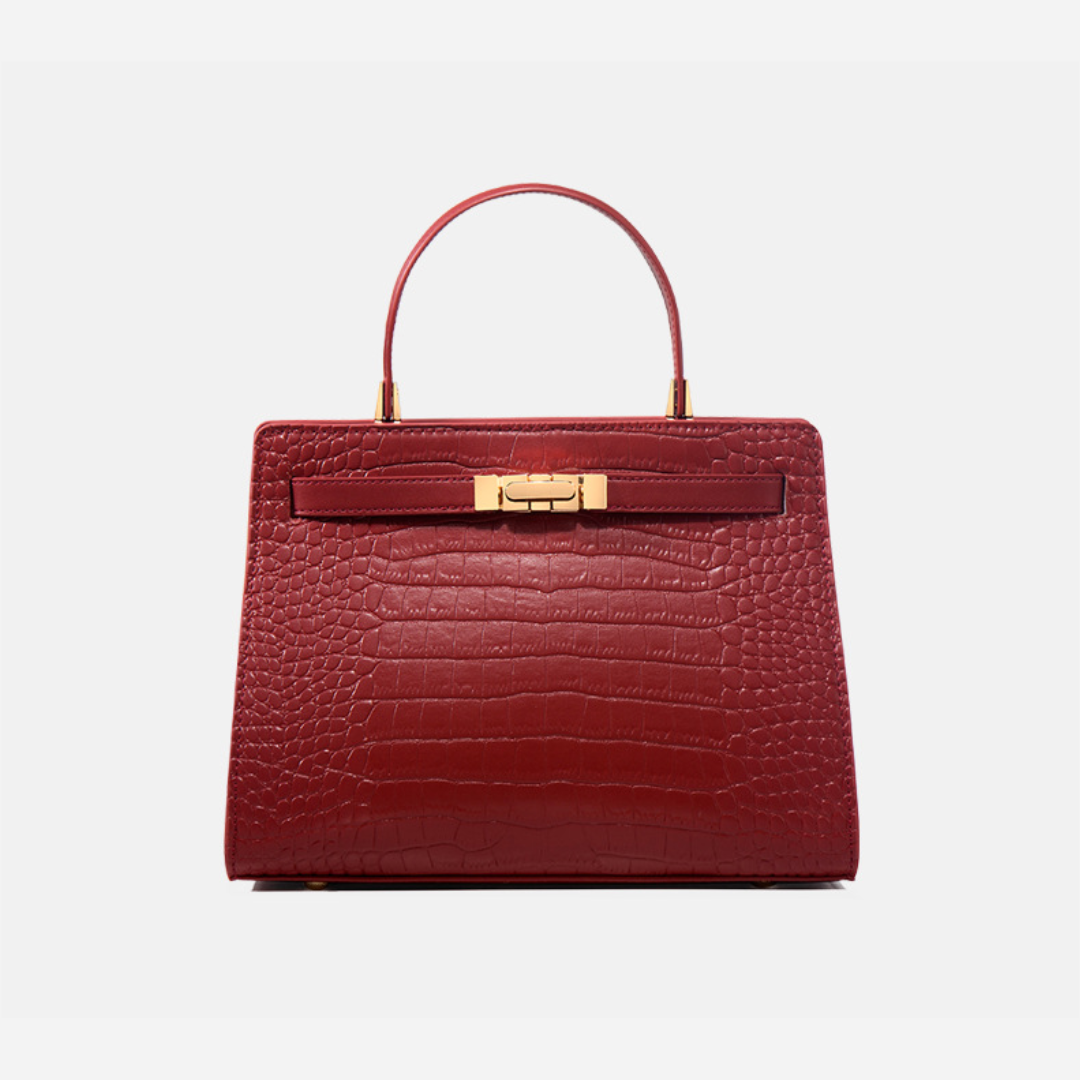 Tang Red 27 Scarlet Crocodile-Embossed Tote