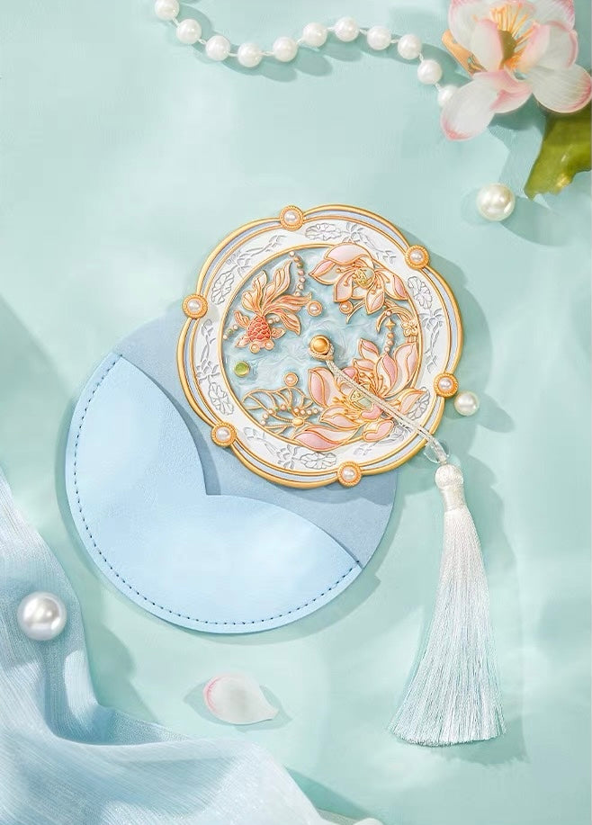 Lotus Emerging from Clear Water Mirror