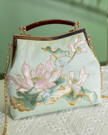 Tang Bloom Lotus Clutch