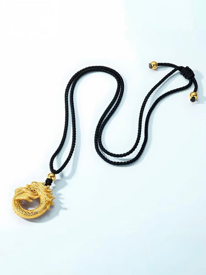Sovereign Dragon Fortune Ring Pendant Necklace