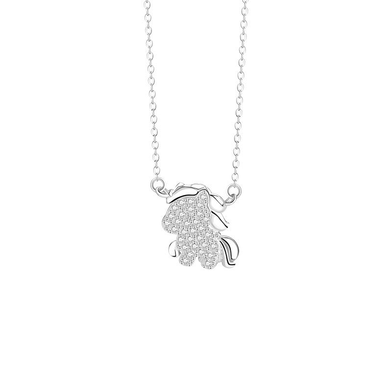 Fire Goat 2027 Zodiac Pavé Zirconia Necklace